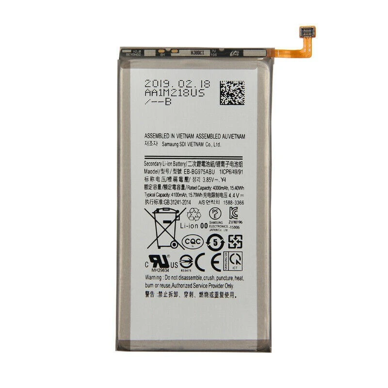 Batterie Interne OFFICIELLE Samsung S10 Plus 4000mAh  GH82-18827A EB-BG975ABU