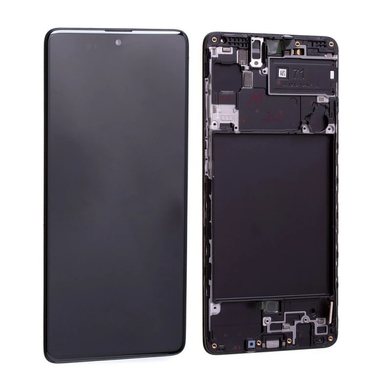 Ecran sur chassis Noir OFFICIEL Samsung A71 SM-A715F - Kit Outils OFFERT GH82-22152A