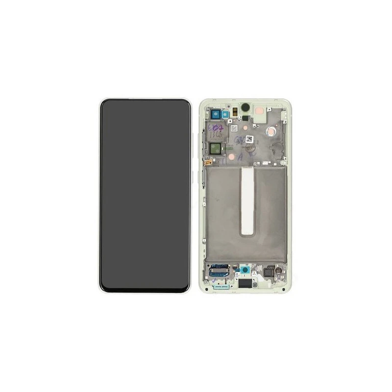 Ecran sur chassis vert olive OFFICIEL Samsung S21 FE 5G service pack officiel SM-G990B GH82-26414C / GH82-26420C / GH82-26590C