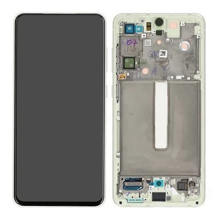 Ecran sur chassis vert olive OFFICIEL Samsung S21 FE 5G service pack officiel SM-G990B GH82-26414C / GH82-26420C / GH82-26590C