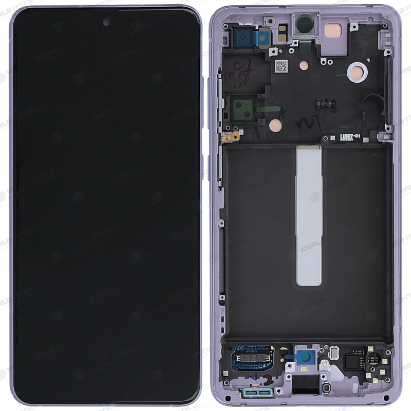 Ecran sur chassis violet lavande OFFICIEL Samsung S21 FE 5G service pack officiel SM-G990B GH82-26414D / GH82-26420D / GH82-2659