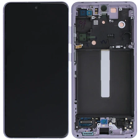 Ecran sur chassis violet lavande OFFICIEL Samsung S21 FE 5G service pack officiel SM-G990B GH82-26414D / GH82-26420D / GH82-2659