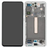 Ecran sur chassis blanc argent OFFICIEL Samsung S21 FE 5G service pack officiel SM-G990B GH82-26414B / GH82-26420B / GH82-26590B