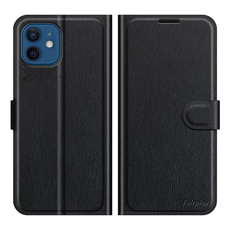 Coque housse refermable noir iPhone 7 / 8 / SE2