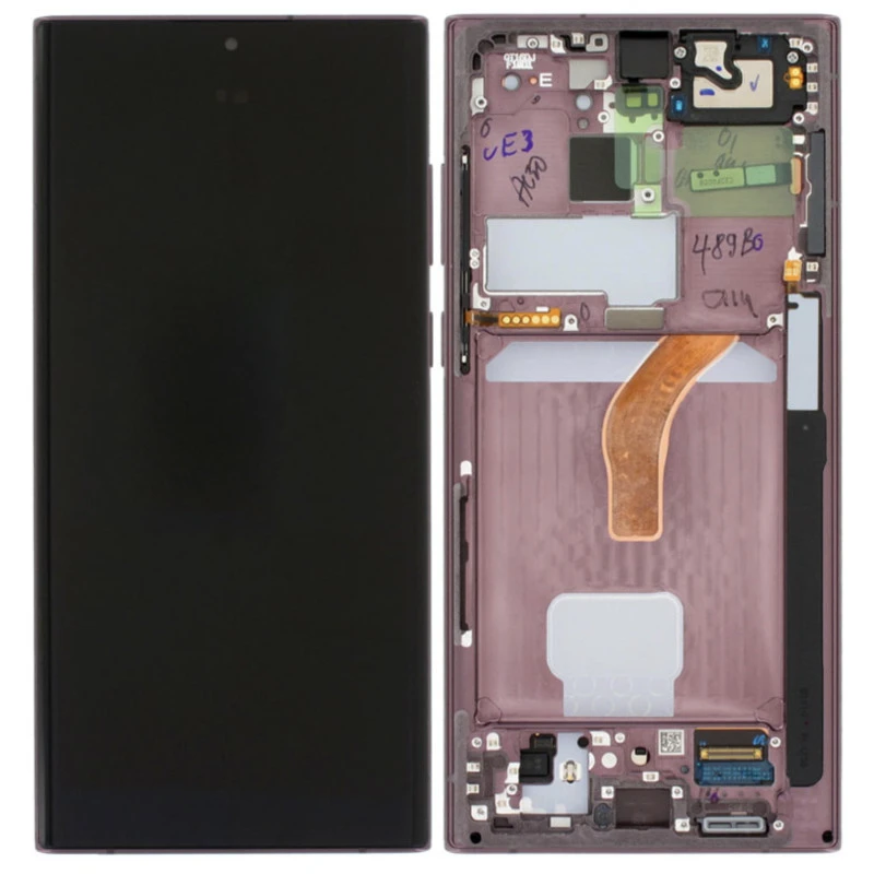Ecran super AMOLED ORIGINE Samsung bordeaux S22 ULTRA SM-S908B GH82-27488B