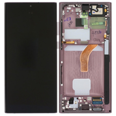 Ecran super AMOLED ORIGINE Samsung bordeaux S22 ULTRA SM-S908B GH82-27488B