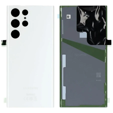 Vitre arrière blanche OFFICIELLE Samsung Galaxy S22 Ultra GH82-27458C S908B