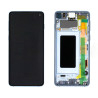 Ecran sur chassis bleu OFFICIEL Samsung S10 SM-G973F - Kit Outils origine service pack GH82-18850C / GH82-18835C