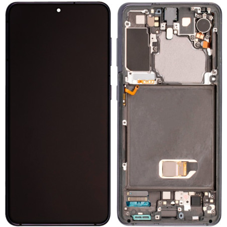 Ecran super AMOLED ORIGINE Samsung Noir S21 SM-G990F / SM-G991F - Kit Outils service pack officiel GH82-24716A