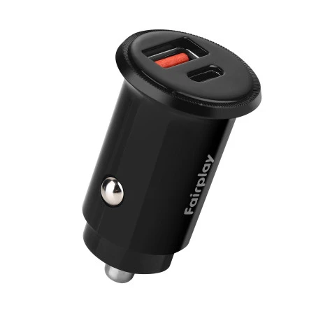 Chargeur rapide voiture 12V vers USB et Type-C