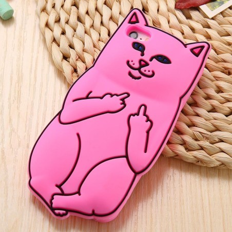Coque Silicone Chat Fuck iPhone 6 6S
