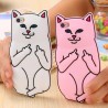 Coque Silicone Chat Fuck iPhone 6 6S