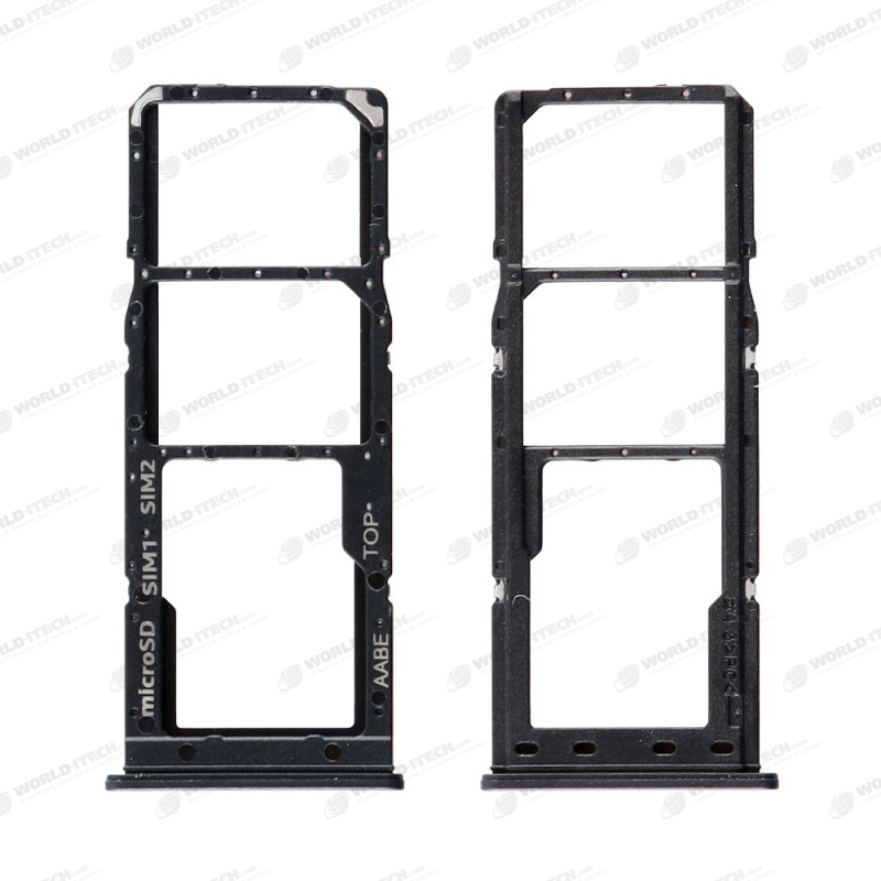 Tiroir Noir Support Carte SIM et Carte Mémoire Samsung A12 / A12 Nacho GH98-46124A