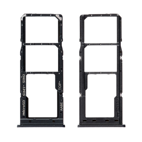 Tiroir Noir Support Carte SIM et Carte Mémoire Samsung A12 / A12 Nacho GH98-46124A