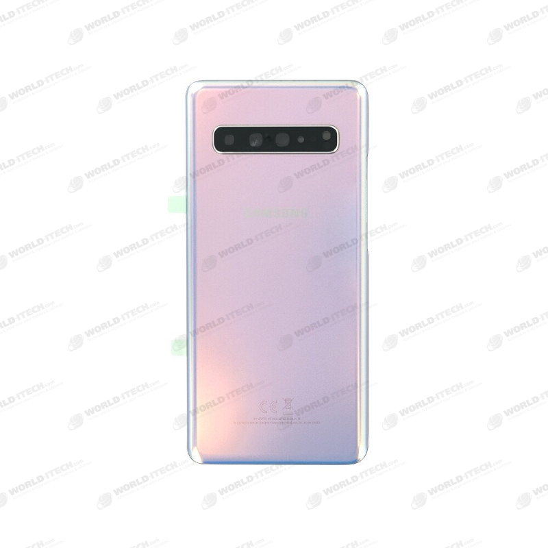 Vitre arrière argent COMPATIBLE Samsung Galaxy S10 5G SM-G977B