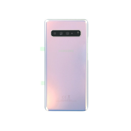 Vitre arrière argent COMPATIBLE Samsung Galaxy S10 5G SM-G977B