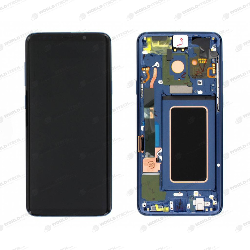 Ecran + chassis reconditonné origine Samsung bleu S9 Plus SM-G965F
