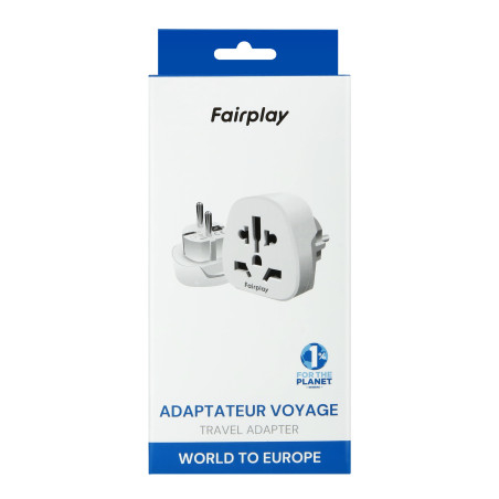 Adaptateur secteur voyage (Monde vers france)