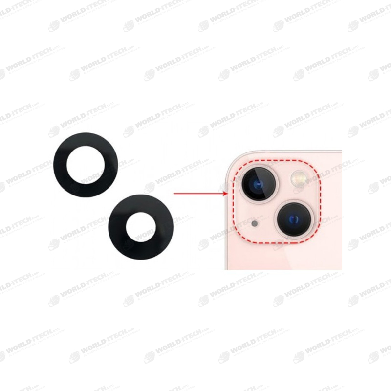 Lot 2 Lentilles remplacement vitre appareil photo iPhone 13 / 13 Mini