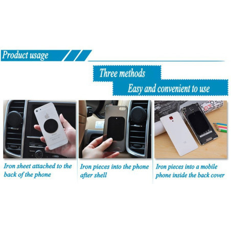 Support voiture grille aération aimanté iPhone samsung