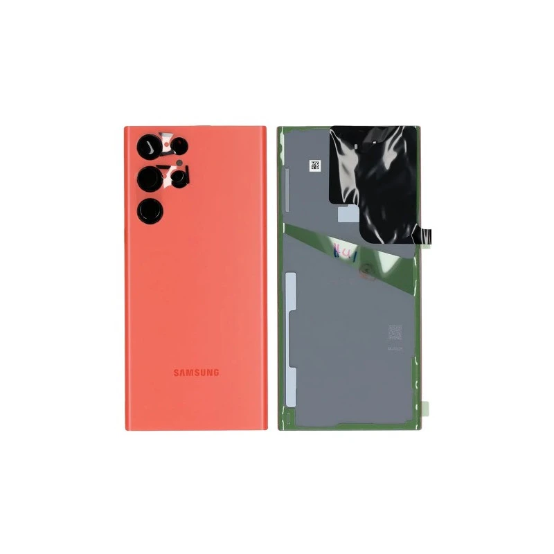 Vitre arrière rouge OFFICIELLE Samsung Galaxy S22 Ultra GH82-27457H S908B