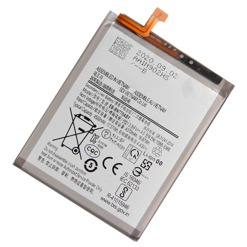 Batterie compatible Samsung Note 10 Lite 4500mAh EB-BN770ABY
