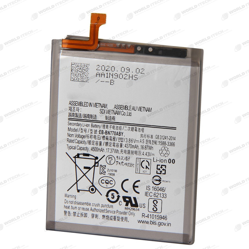 Batterie compatible Samsung Note 10 Lite 4500mAh EB-BN770ABY