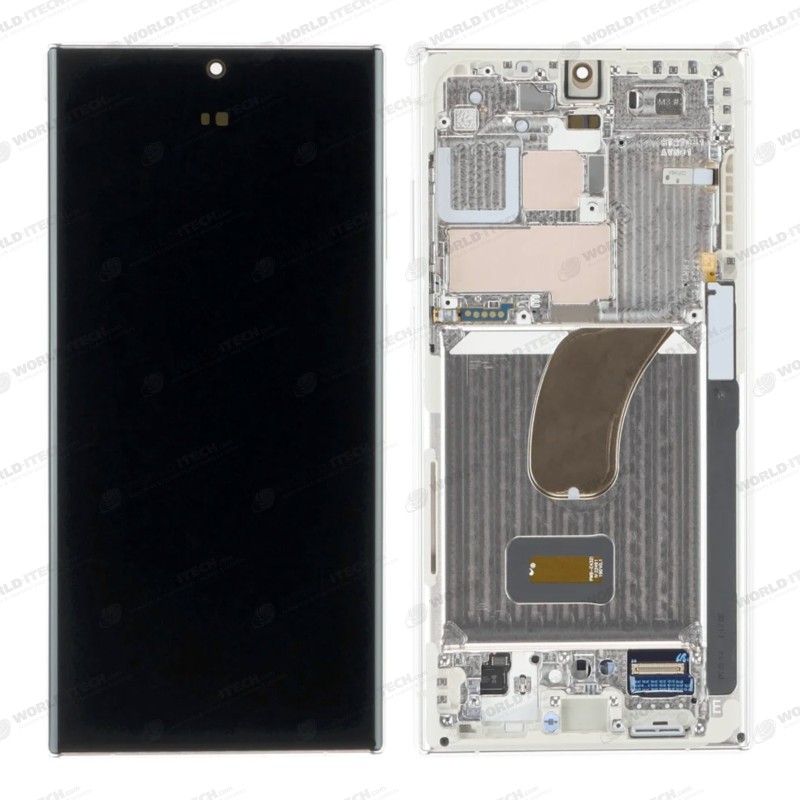 Ecran AMOLED ORIGINE Samsung creme S23 ULTRA SM-S918B GH82-30465B
