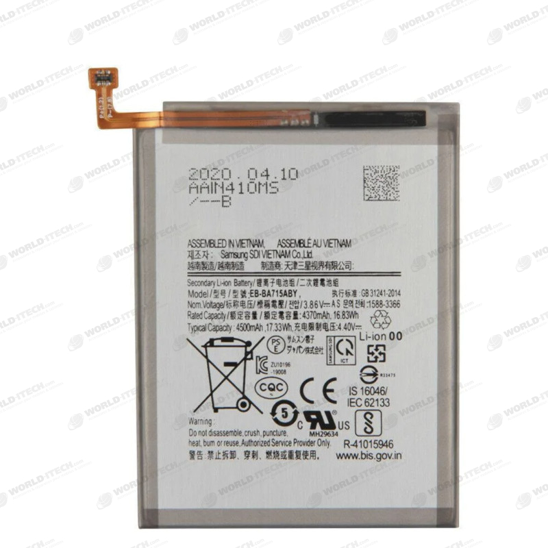 Batterie compatible Samsung A71 4500mAh EB-BA715ABY