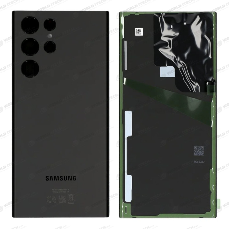Vitre arrière noir OFFICIELLE Samsung Galaxy S23 Ultra GH82-30400A S918B