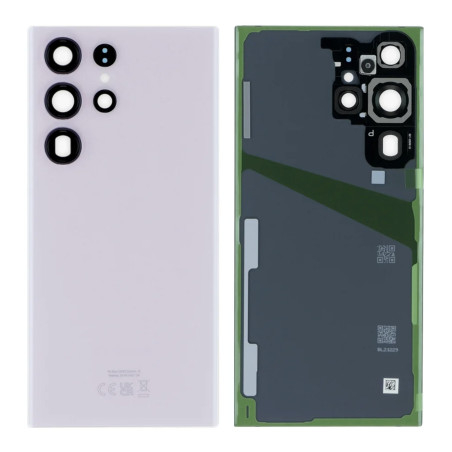 Vitre arrière lavande OFFICIELLE Samsung Galaxy S23 Ultra GH82-30400D S918B