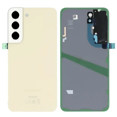 Vitre arrière crème COMPATIBLE Samsung Galaxy S22 SM-G901B