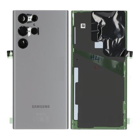 Vitre arrière gris COMPATIBLE Samsung S22 Ultra SM-G908