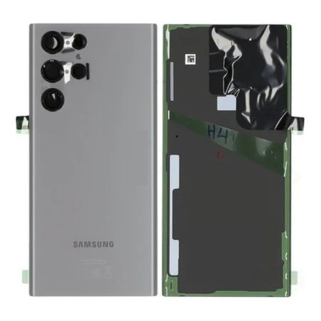 Vitre arrière gris COMPATIBLE Samsung S22 Ultra SM-G908