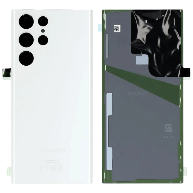 Vitre arrière blanc COMPATIBLE Samsung S22 Ultra SM-G908