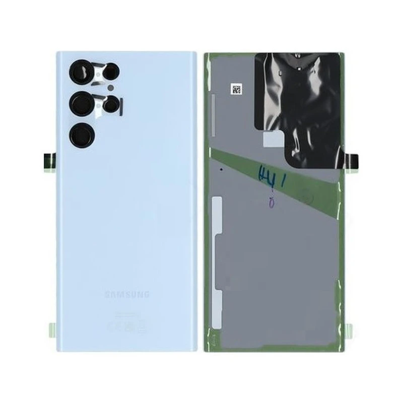 Vitre arrière bleu COMPATIBLE Samsung S22 Ultra SM-G908