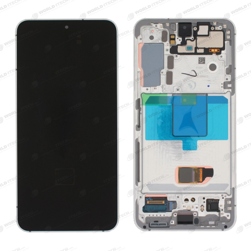 Ecran ORIGINE Samsung blanc crème bleu S22 SM-S901B service pack officiel GH82-27520B