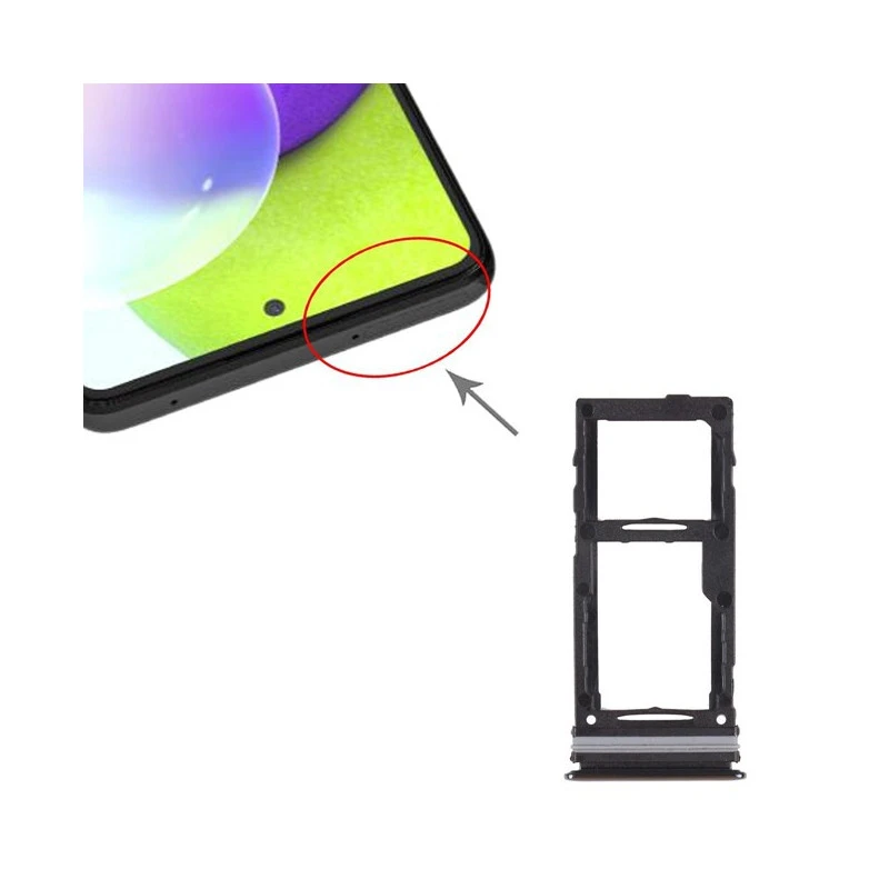 Tiroir Noir Support SIM et Carte SD Samsung A52 / A52s / A72