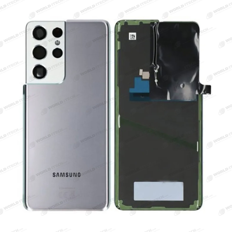 Vitre arrière argent OFFICIELLE Samsung Galaxy S21 Ultra 5G GH82-24499B SM-G998F / G998B