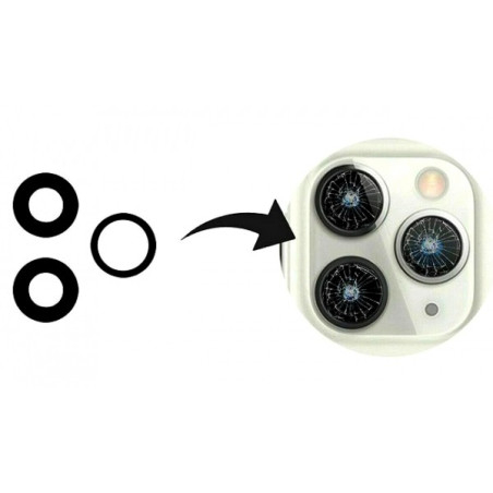 Lot 3 Lentilles remplacement vitre appareil photo iPhone 14 Pro / 14 Pro Max
