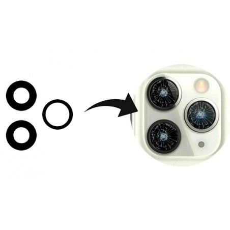 Lot 3 Lentilles remplacement vitre appareil photo iPhone 15 Pro