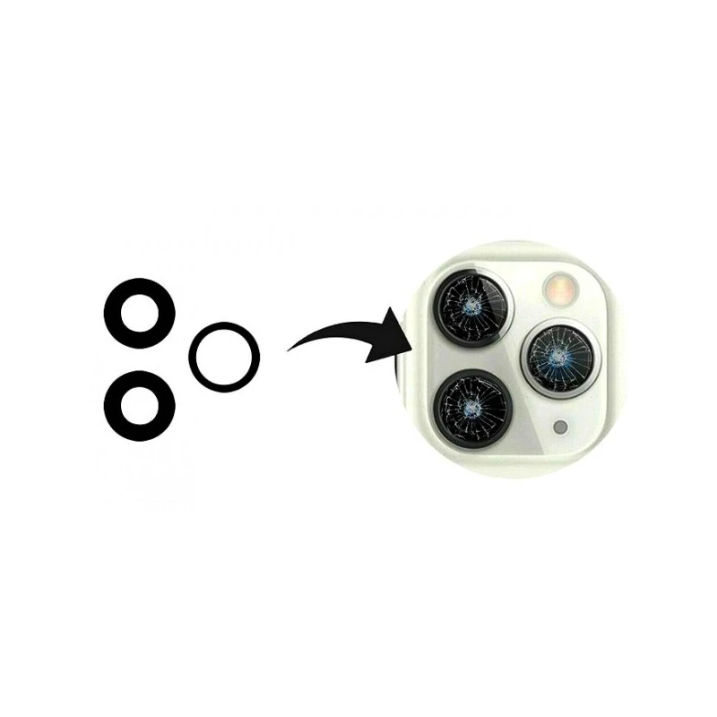 Lot 3 Lentilles remplacement vitre appareil photo iPhone 15 Pro Max