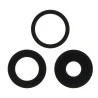 Lot 3 Lentilles remplacement vitre appareil photo iPhone 15 Pro Max