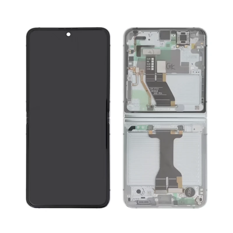 Ecran + chassis Menthe OFFICIEL Samsung Z Flip 5 (F731) GH82-31827D