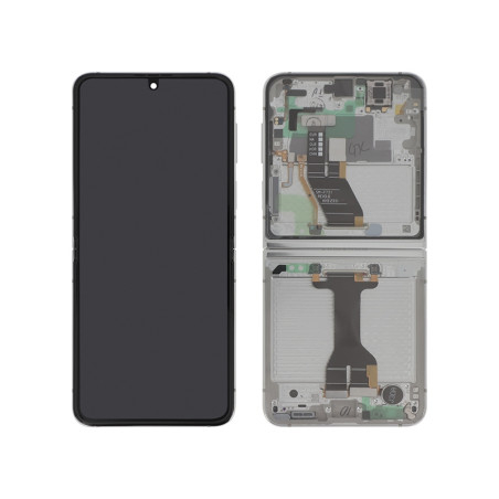 Ecran + chassis Crème OFFICIEL Samsung Z Flip 5 (F731) GH82-31827B