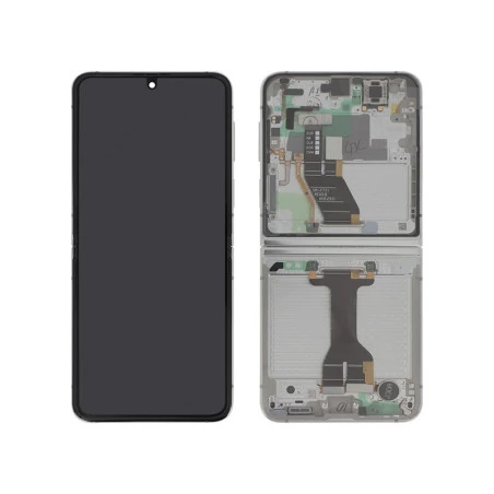 Ecran + chassis Crème OFFICIEL Samsung Z Flip 5 (F731) GH82-31827B
