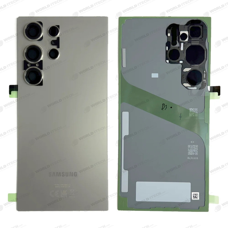 Vitre arrière Samsung S24 Ultra Gris Titane OFFICIELLE (S928) GH82-33349A