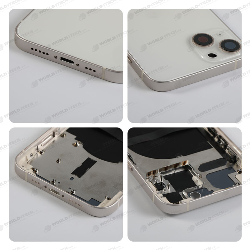Chassis nu avec vitre arrière Blanc iPhone 13  - Outils Offerts