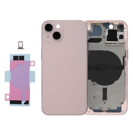 Chassis nu avec vitre arrière Rose iPhone 13