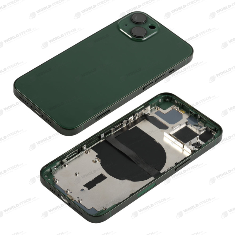 Chassis nu avec vitre arrière Vert iPhone 13